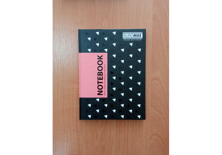 Блокнот А5 96арк BUROMAX INSOLITO,кл., тв. обкл., RB лам.+лак, рожевийBM.24511102-10