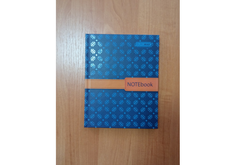 Блокнот А5 96арк BUROMAX INSOLITO,кл., тв. обкл., RB лам.+лак,, синійBM.24511102-02