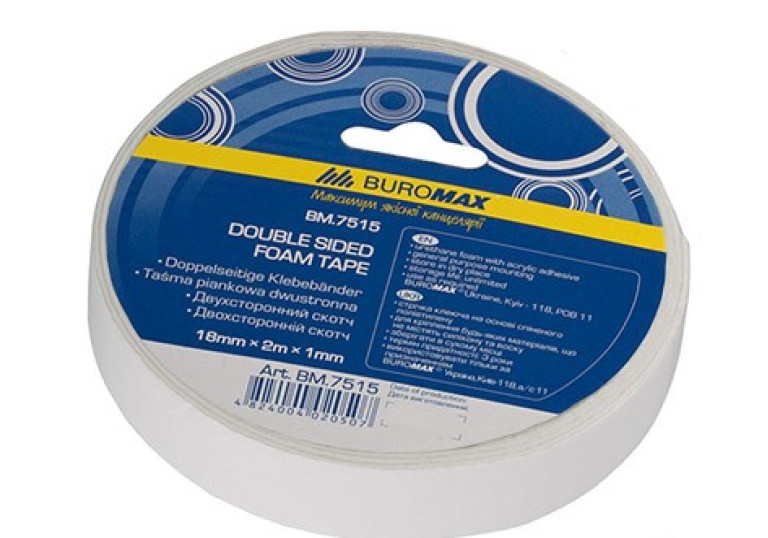 Скотч двостороній 18х2м BM 7516 Скотч двостороній 18х2м BM 7516