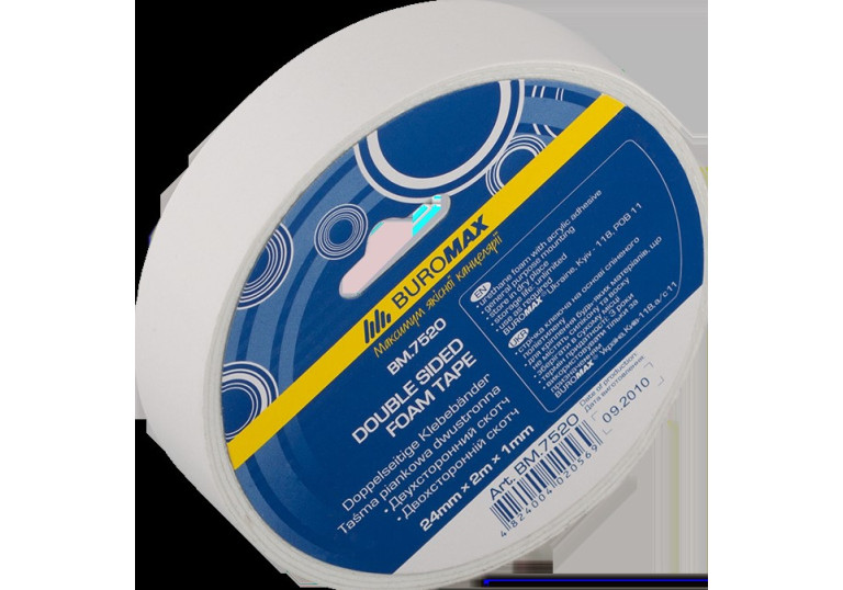 Скотч двостороній 24х2м на пінній основі BM 7514 Скотч двостороній 24х2м на пінній основі BM 7514