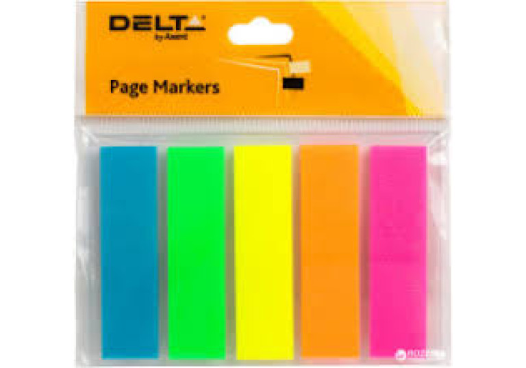 Закладки пластикові Axent D2451 45мм*12мм 8неонових кольорів200шт Закладки пластикові Axent D2451 45мм*12мм 8неонових кольорів200шт